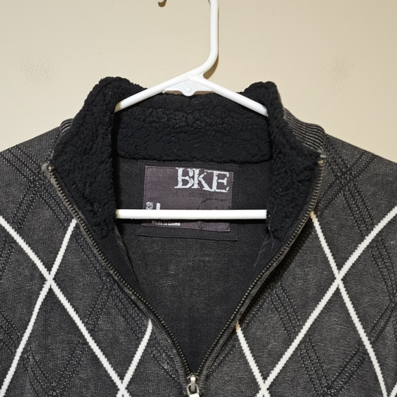 BKE Buckle Sweater Men's Size Large 1/4 Zip Mock Neck Cotton Athletic Fit Knit - Picture 3 of 6